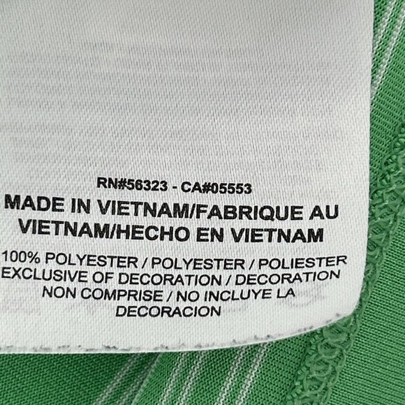 Nike Men's Shirt M Green White Stripes Tour Performance Short Sleeve Polo Golf - Picture 3 of 11